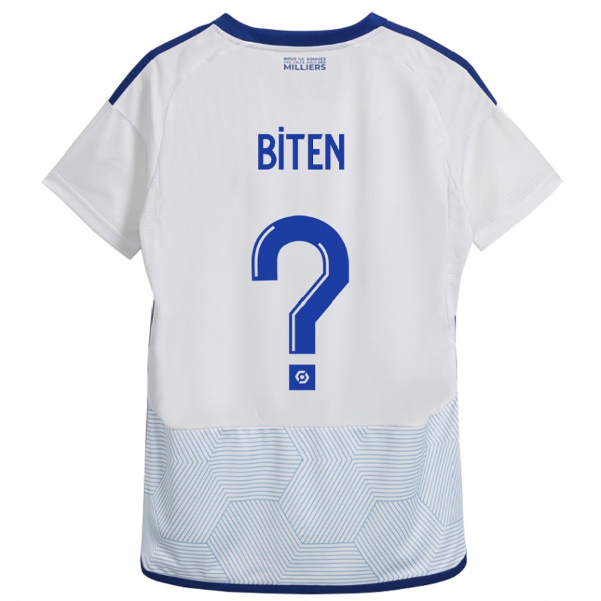 Hombre Fútbol Camiseta Clancy Valère Biten #0 Blanco 2ª Equipación 2023/24 Perú