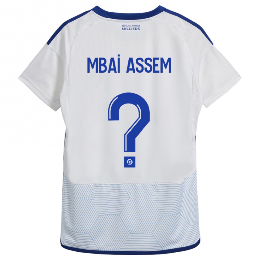 Hombre Fútbol Camiseta Chris Mbaï-Assem #0 Blanco 2ª Equipación 2023/24 Perú