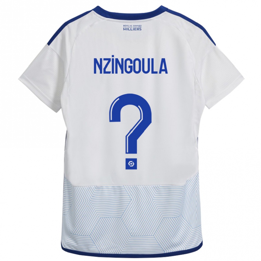 Hombre Fútbol Camiseta Rabby Nzingoula #0 Blanco 2ª Equipación 2023/24 Perú