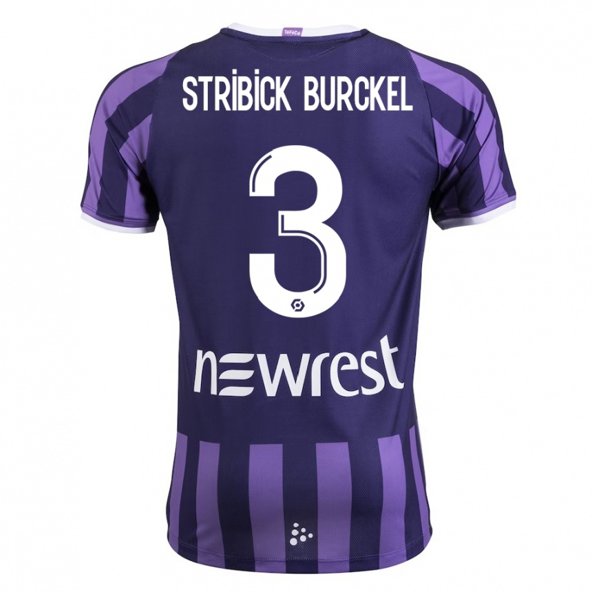 Hombre Fútbol Camiseta Laetitia Stribick-Burckel #3 Morado 2ª Equipación 2023/24 Perú