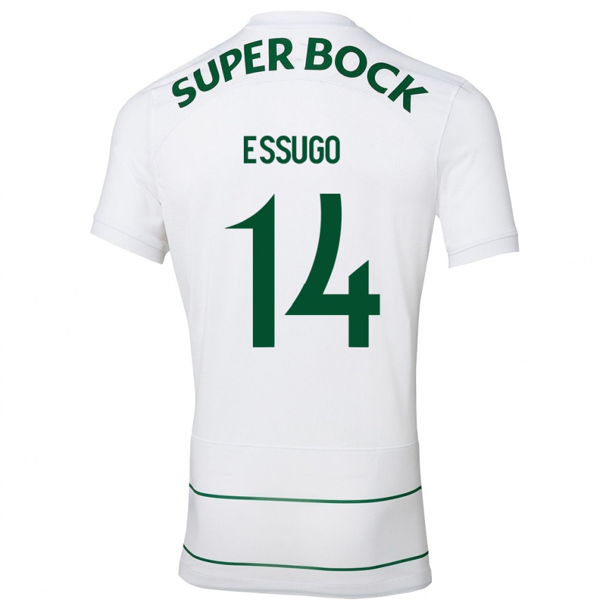 Hombre Fútbol Camiseta Dário Essugo #14 Blanco 2ª Equipación 2023/24 Perú