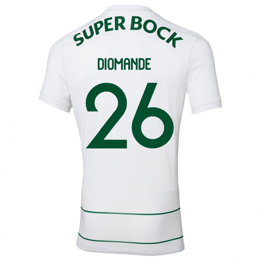 Hombre Fútbol Camiseta Ousmane Diomande #26 Blanco 2ª Equipación 2023/24 Perú