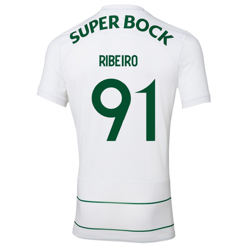 Hombre Fútbol Camiseta Rodrigo Ribeiro #91 Blanco 2ª Equipación 2023/24 Perú