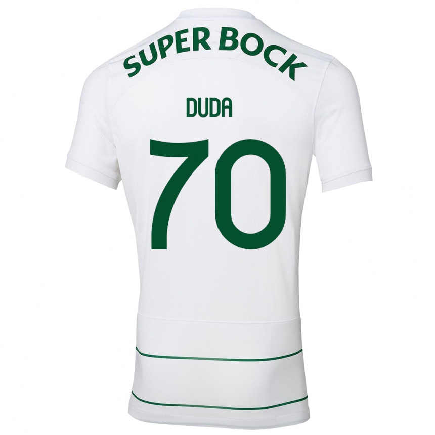 Hombre Fútbol Camiseta Dudá #70 Blanco 2ª Equipación 2023/24 Perú