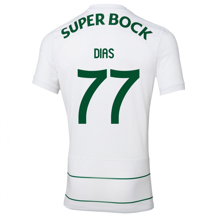 Hombre Fútbol Camiseta Lucas Dias #77 Blanco 2ª Equipación 2023/24 Perú