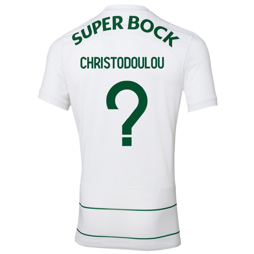 Hombre Fútbol Camiseta Argyris Christodoulou #0 Blanco 2ª Equipación 2023/24 Perú