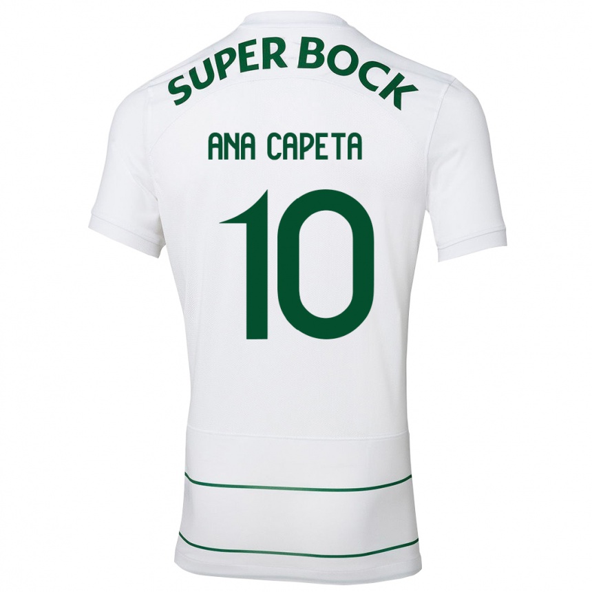 Hombre Fútbol Camiseta Ana Capeta #10 Blanco 2ª Equipación 2023/24 Perú