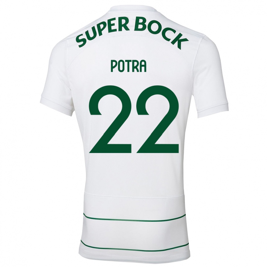 Hombre Fútbol Camiseta Catarina Sofia Branco Potra #22 Blanco 2ª Equipación 2023/24 Perú