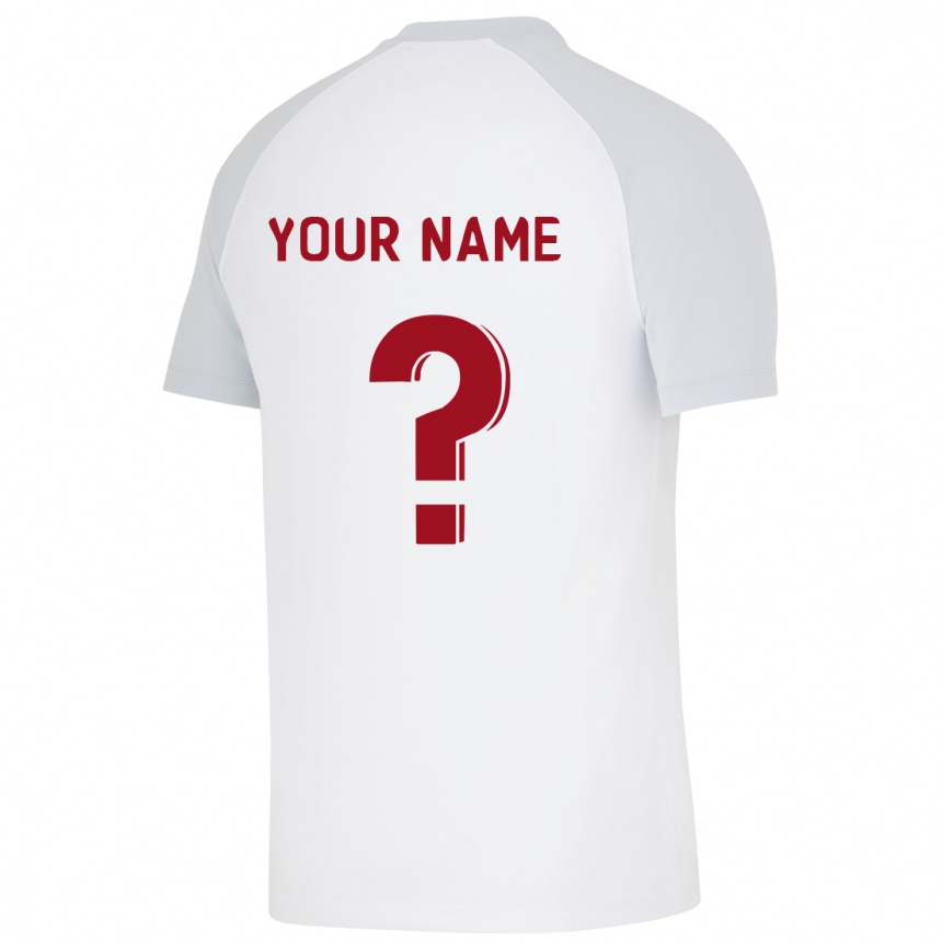 Hombre Fútbol Camiseta Su Nombre #0 Blanco 2ª Equipación 2023/24 Perú