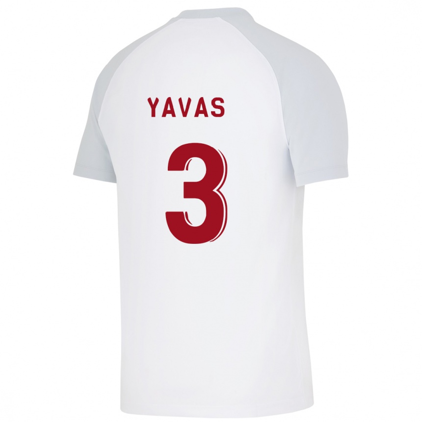 Hombre Fútbol Camiseta Arda Yavas #3 Blanco 2ª Equipación 2023/24 Perú