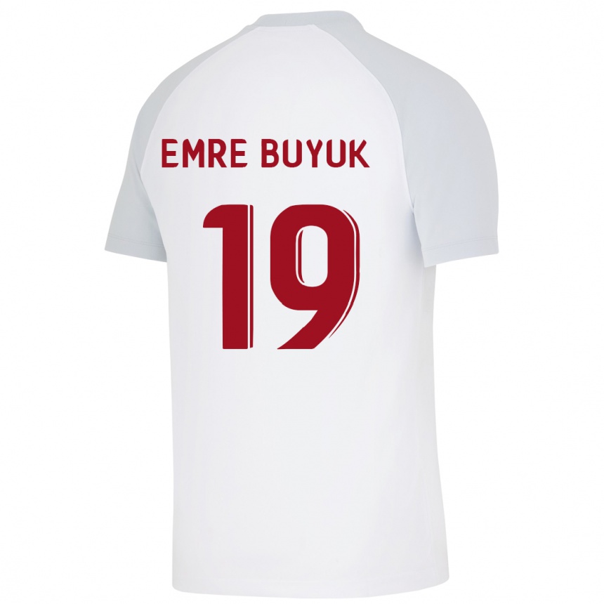 Hombre Fútbol Camiseta Enes Emre Büyük #19 Blanco 2ª Equipación 2023/24 Perú