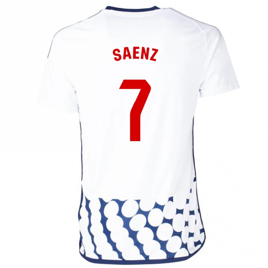 Hombre Fútbol Camiseta Raúl Sáenz #7 Blanco 2ª Equipación 2023/24 Perú