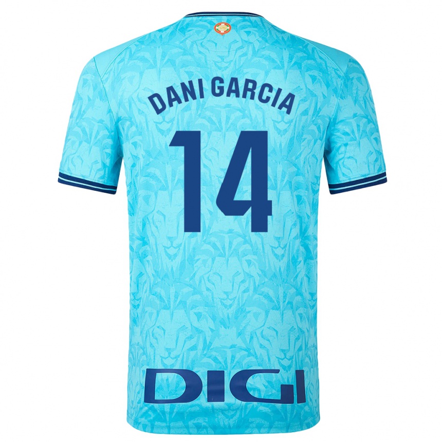 Hombre Fútbol Camiseta Dani García #14 Cielo Azul 2ª Equipación 2023/24 Perú