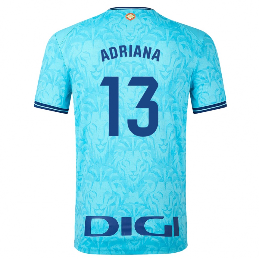 Hombre Fútbol Camiseta Adriana Nanclares Romero #13 Cielo Azul 2ª Equipación 2023/24 Perú