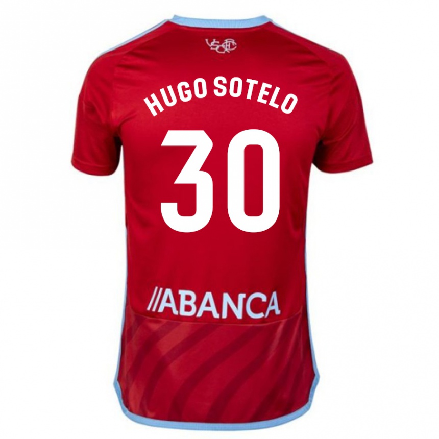 Hombre Fútbol Camiseta Hugo Sotelo #30 Rojo 2ª Equipación 2023/24 Perú