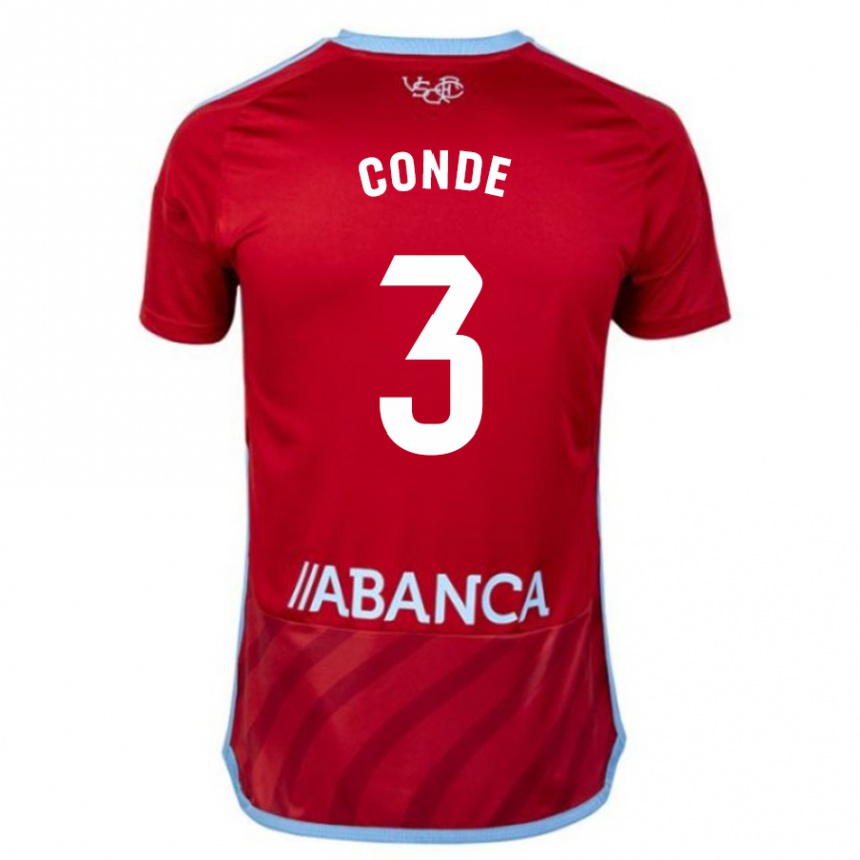 Hombre Fútbol Camiseta Martín Conde #3 Rojo 2ª Equipación 2023/24 Perú