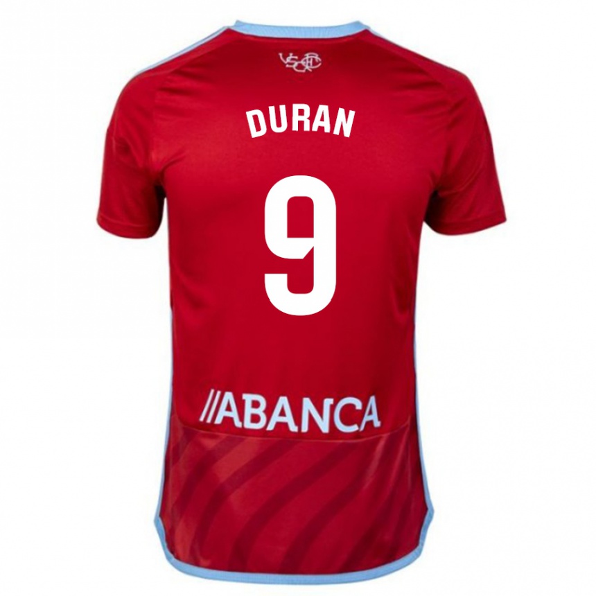 Hombre Fútbol Camiseta Pablo Durán #9 Rojo 2ª Equipación 2023/24 Perú