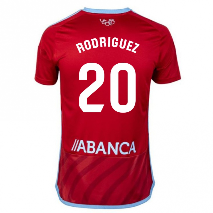 Hombre Fútbol Camiseta Javi Rodríguez #20 Rojo 2ª Equipación 2023/24 Perú