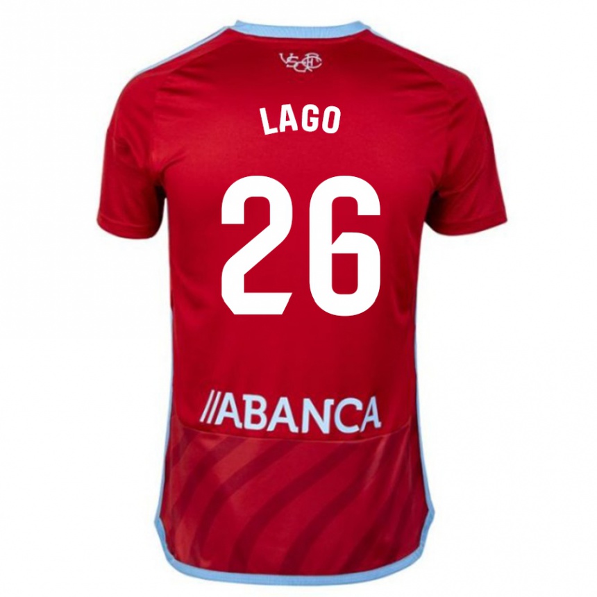 Hombre Fútbol Camiseta Yoel Lago #26 Rojo 2ª Equipación 2023/24 Perú