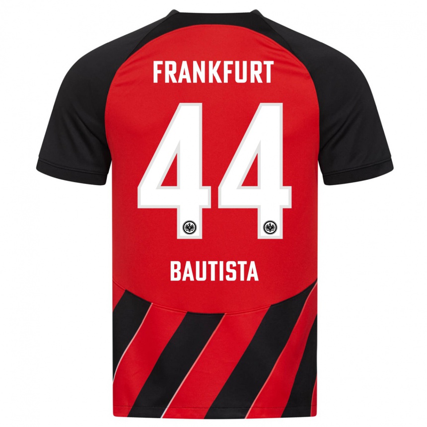 Mujer Fútbol Camiseta Davis Bautista #44 Negro Rojo 1ª Equipación 2023/24 Perú