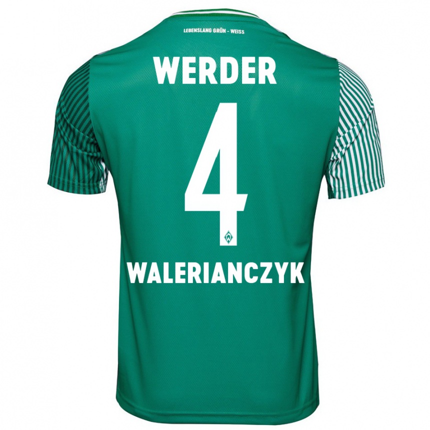 Mujer Fútbol Camiseta Dennis Walerianczyk #4 Verde 1ª Equipación 2023/24 Perú