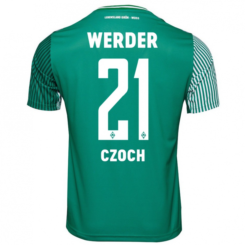 Mujer Fútbol Camiseta Mike Czoch #21 Verde 1ª Equipación 2023/24 Perú