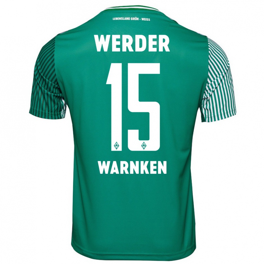 Mujer Fútbol Camiseta Jannes Warnken #15 Verde 1ª Equipación 2023/24 Perú