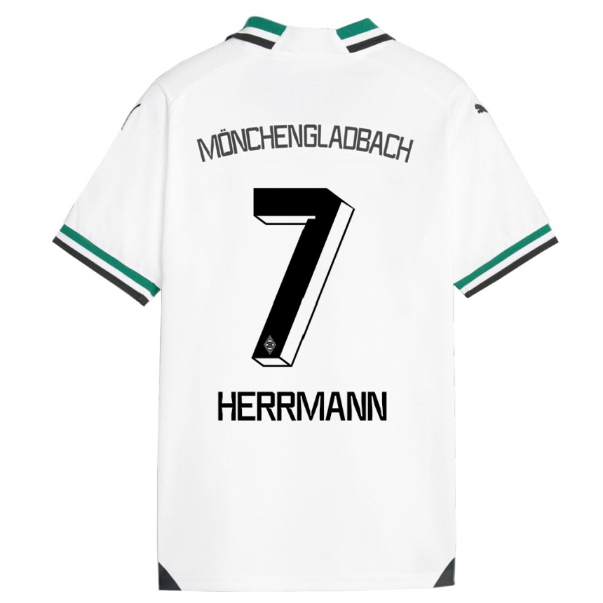 Mujer Fútbol Camiseta Patrick Herrmann #7 Blanco Verde 1ª Equipación 2023/24 Perú