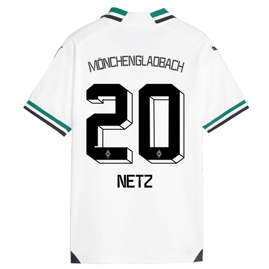 Mujer Fútbol Camiseta Luca Netz #20 Blanco Verde 1ª Equipación 2023/24 Perú