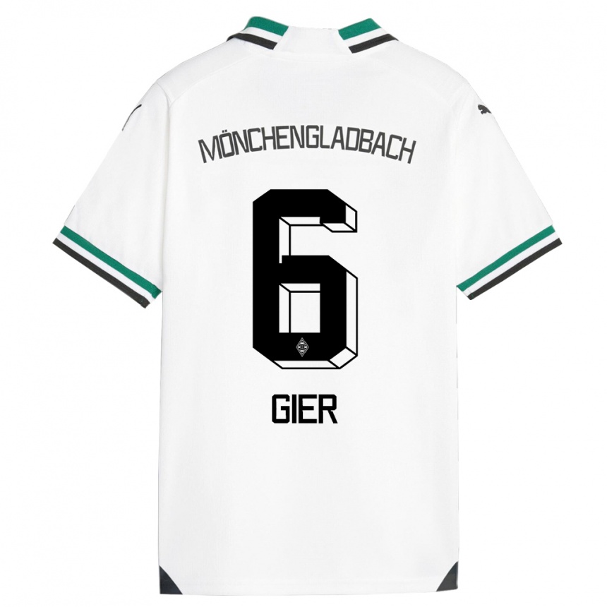 Mujer Fútbol Camiseta Madeline Gier #6 Blanco Verde 1ª Equipación 2023/24 Perú