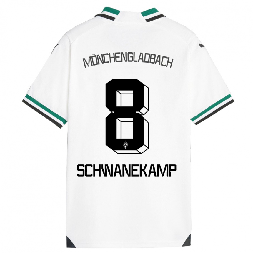 Mujer Fútbol Camiseta Jana Schwanekamp #8 Blanco Verde 1ª Equipación 2023/24 Perú