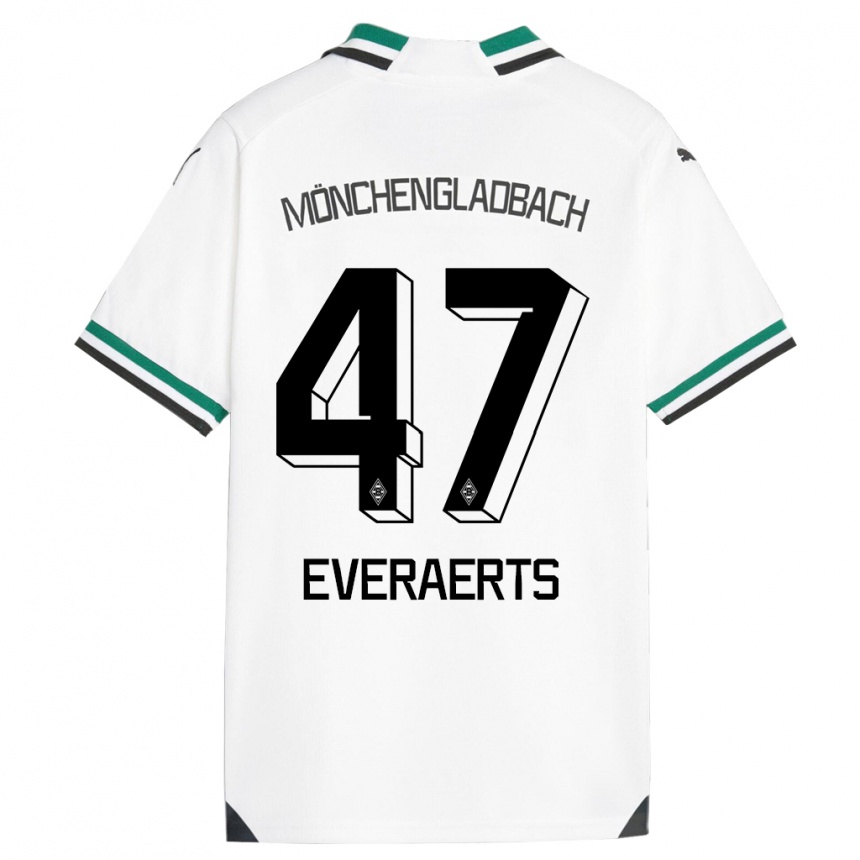 Mujer Fútbol Camiseta Kim Everaerts #47 Blanco Verde 1ª Equipación 2023/24 Perú