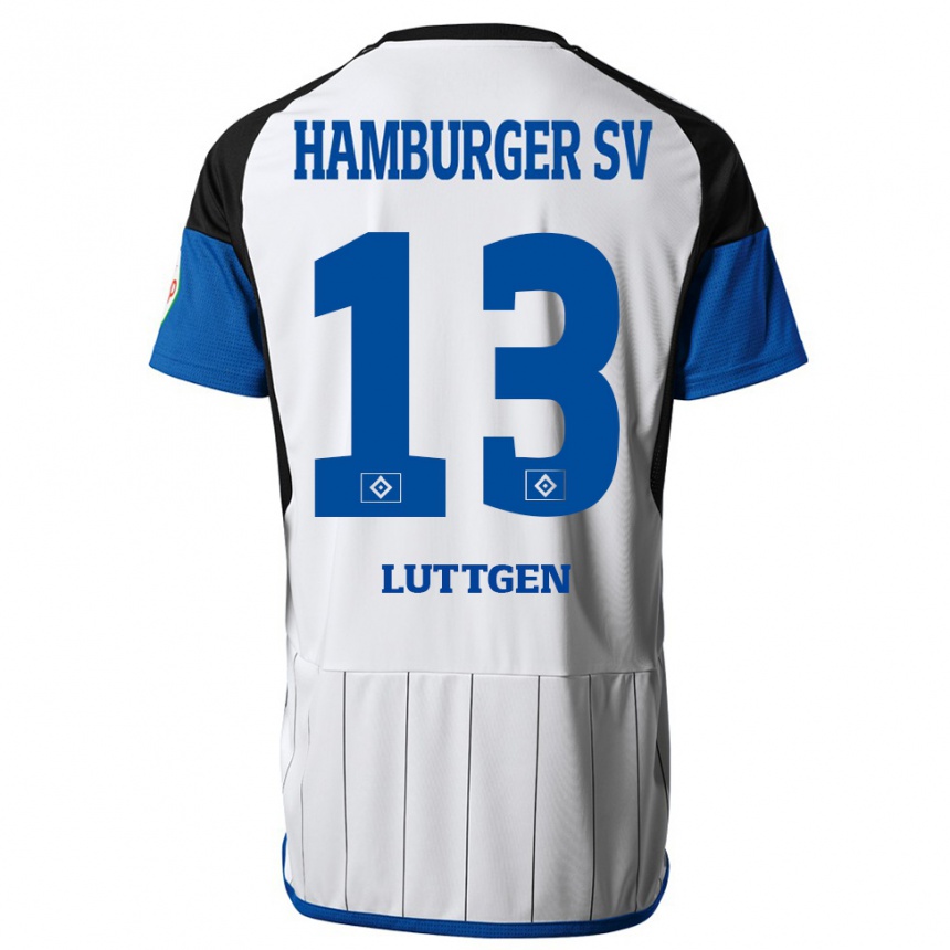 Mujer Fútbol Camiseta Lasse Lüttgen #13 Blanco 1ª Equipación 2023/24 Perú