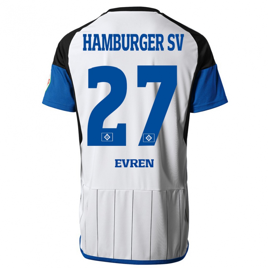 Mujer Fútbol Camiseta Batuhan Evren #27 Blanco 1ª Equipación 2023/24 Perú