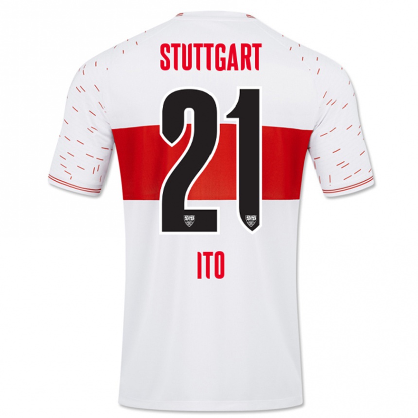 Mujer Fútbol Camiseta Hiroki Ito #21 Blanco 1ª Equipación 2023/24 Perú