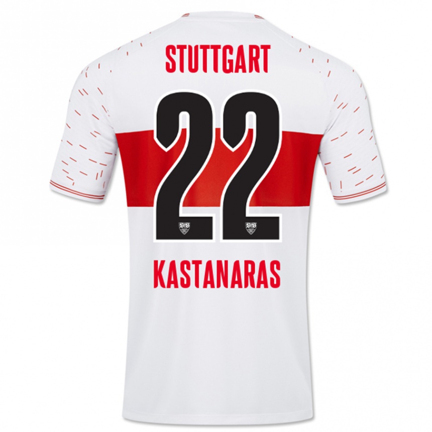 Mujer Fútbol Camiseta Thomas Kastanaras #22 Blanco 1ª Equipación 2023/24 Perú