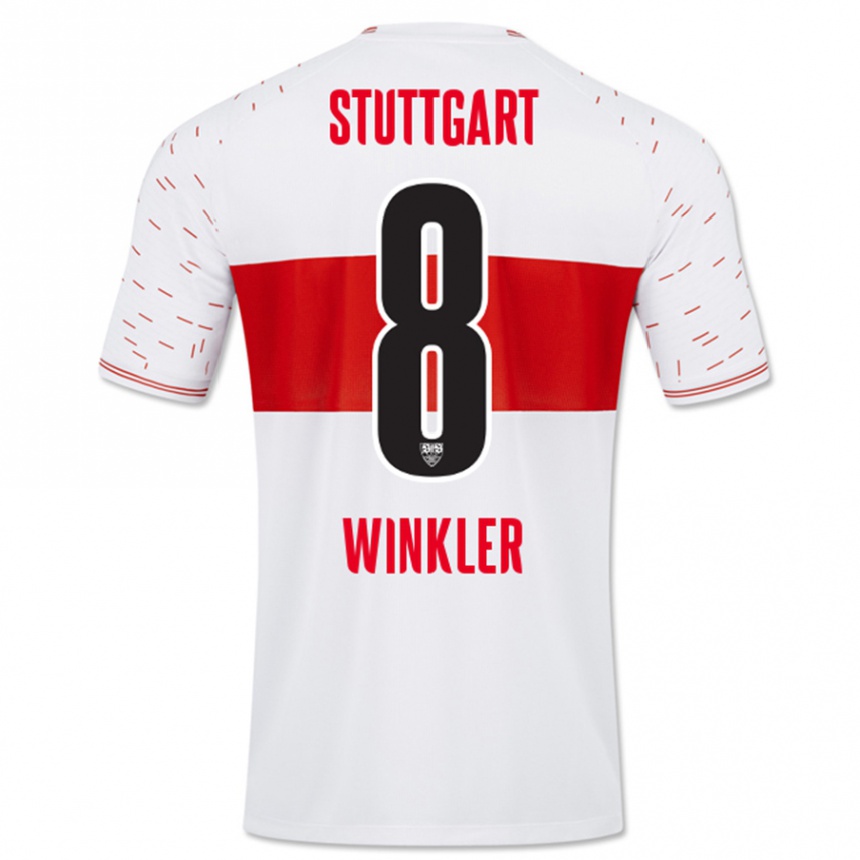 Mujer Fútbol Camiseta Nathan Winkler #8 Blanco 1ª Equipación 2023/24 Perú