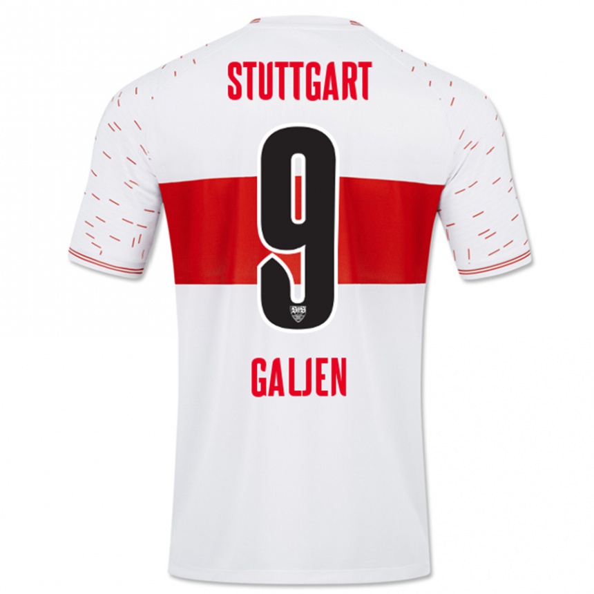 Mujer Fútbol Camiseta Dejan Galjen #9 Blanco 1ª Equipación 2023/24 Perú