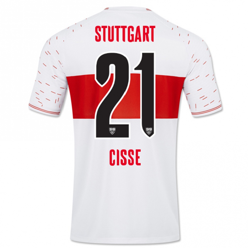 Mujer Fútbol Camiseta Moussa Cissé #21 Blanco 1ª Equipación 2023/24 Perú