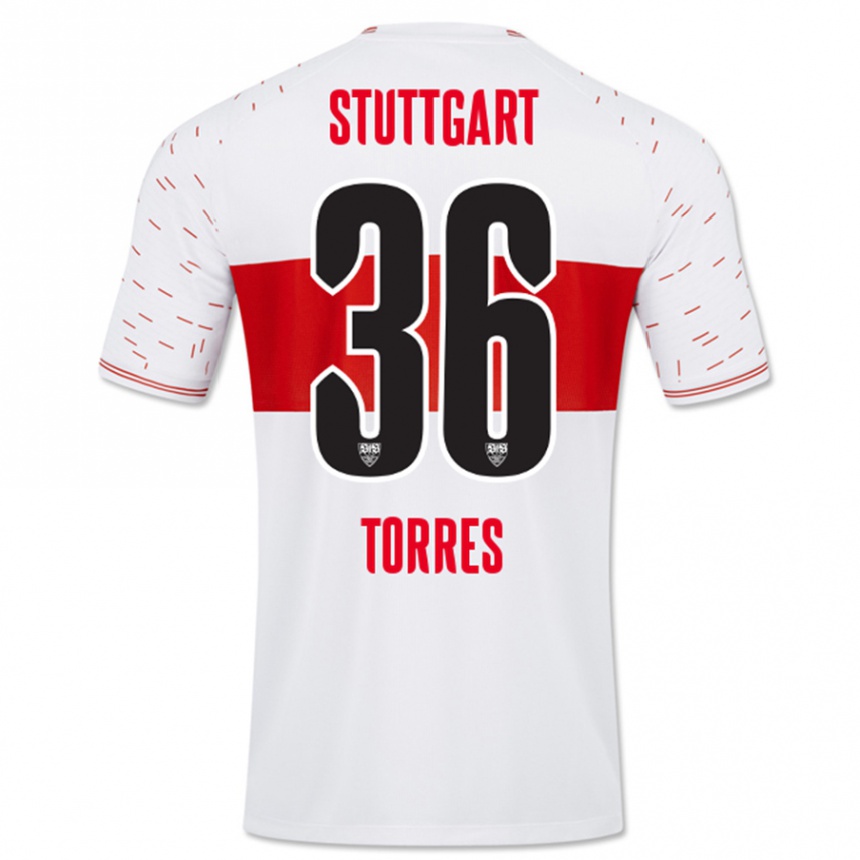 Mujer Fútbol Camiseta Yohann Torres #36 Blanco 1ª Equipación 2023/24 Perú