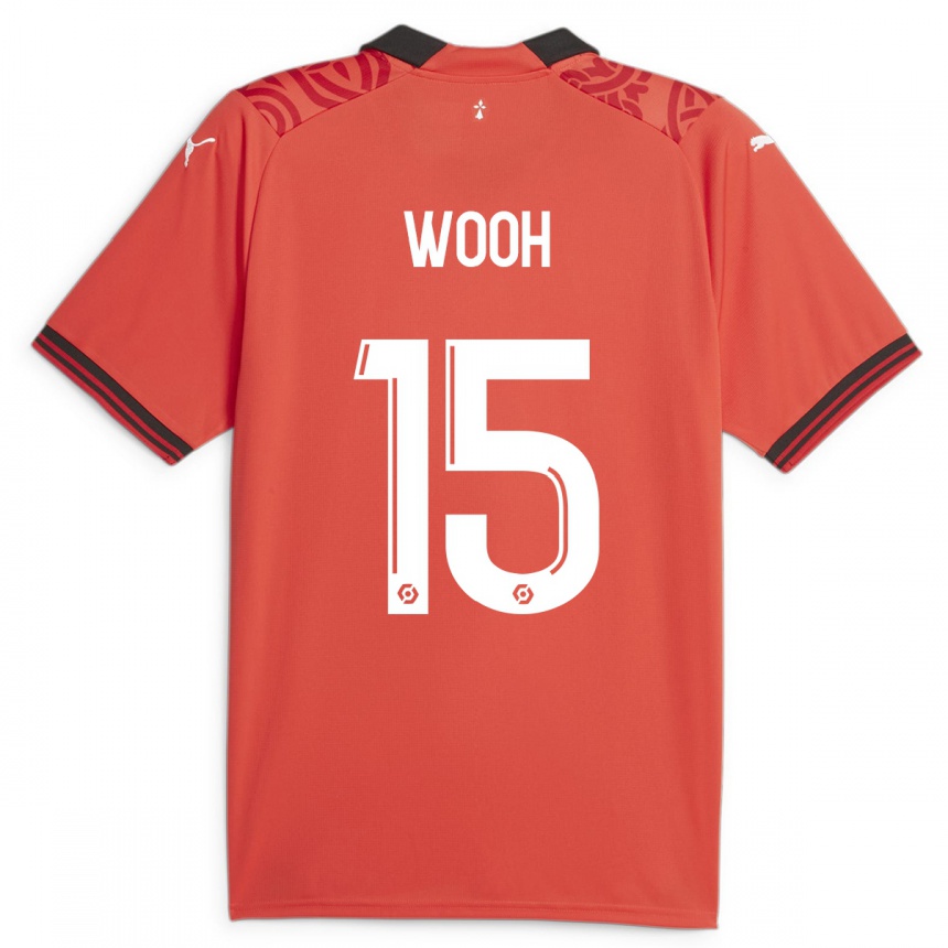 Mujer Fútbol Camiseta Christopher Wooh #15 Rojo 1ª Equipación 2023/24 Perú