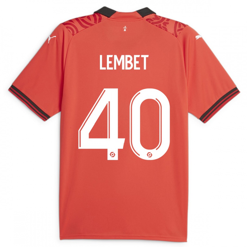 Mujer Fútbol Camiseta Geoffrey Lembet #40 Rojo 1ª Equipación 2023/24 Perú