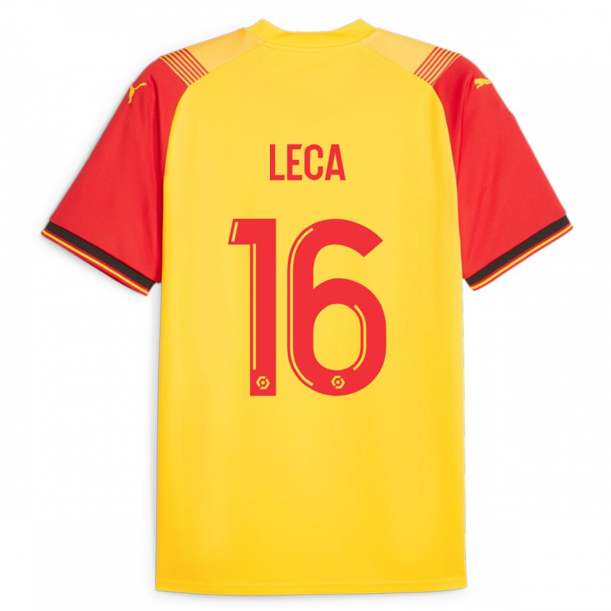 Mujer Fútbol Camiseta Jean-Louis Leca #16 Amarillo 1ª Equipación 2023/24 Perú