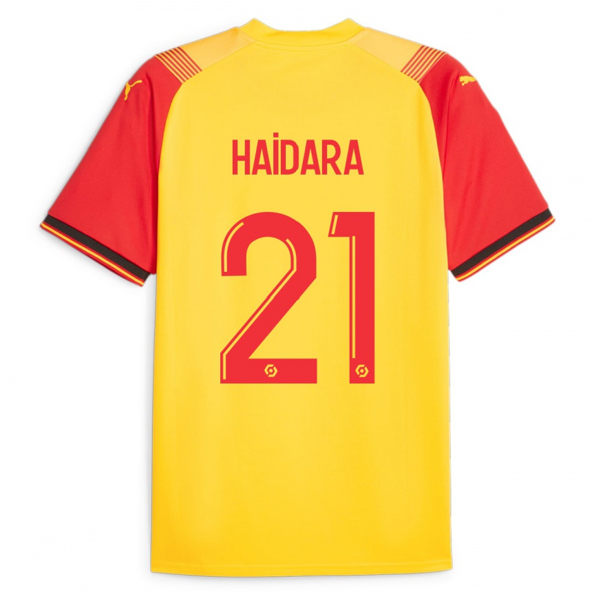 Mujer Fútbol Camiseta Massadio Haidara #21 Amarillo 1ª Equipación 2023/24 Perú