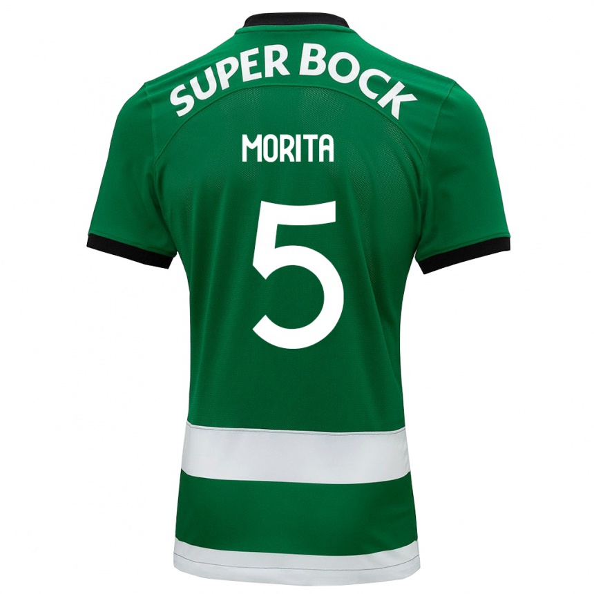 Mujer Fútbol Camiseta Hidemasa Morita #5 Verde 1ª Equipación 2023/24 Perú