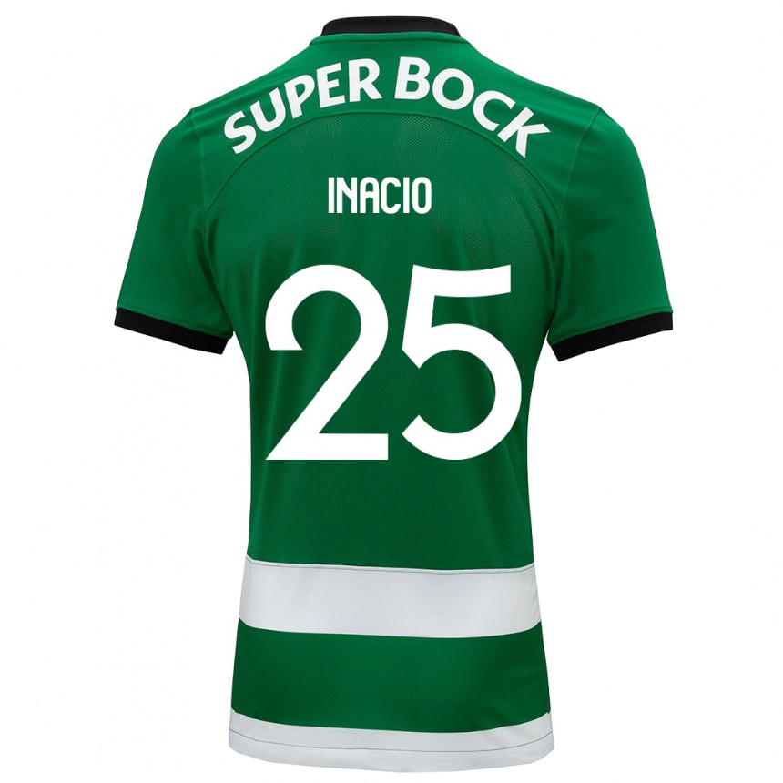 Mujer Fútbol Camiseta Gonçalo Inácio #25 Verde 1ª Equipación 2023/24 Perú