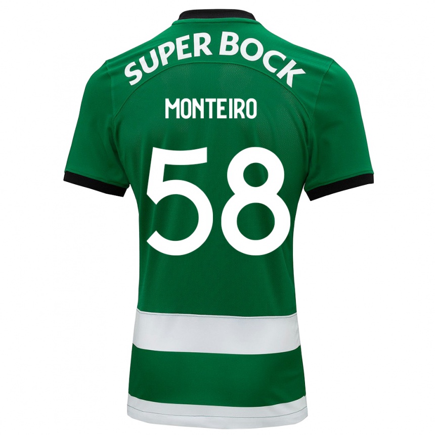 Mujer Fútbol Camiseta David Monteiro #58 Verde 1ª Equipación 2023/24 Perú