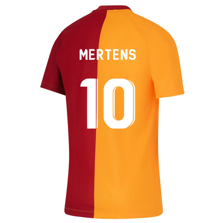 Mujer Fútbol Camiseta Dries Mertens #10 Naranja 1ª Equipación 2023/24 Perú