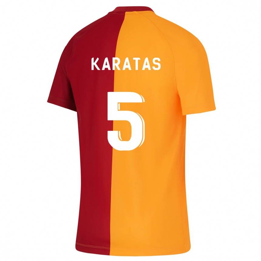 Mujer Fútbol Camiseta Eda Karataş #5 Naranja 1ª Equipación 2023/24 Perú