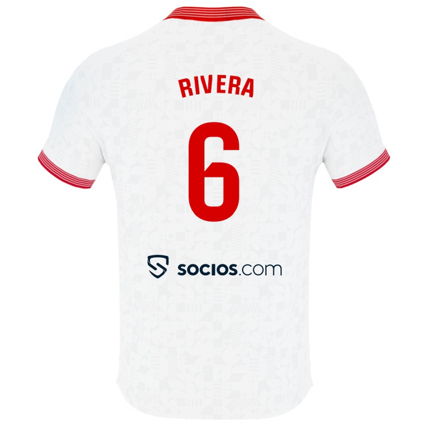 Mujer Fútbol Camiseta Pablo Rivera #6 Blanco 1ª Equipación 2023/24 Perú